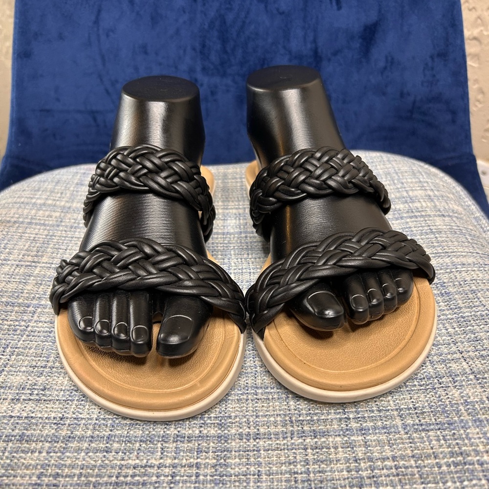 Steve Madden Braided Black Sandals